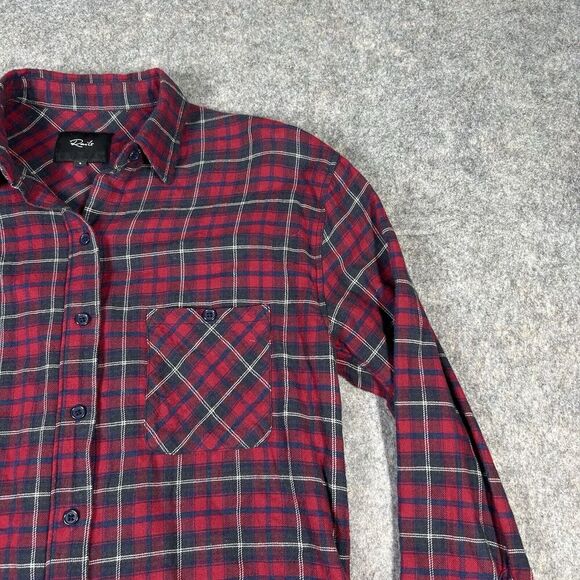 Rails Flannel Womens Small Jackson Cardinal Patriot Red Plaid Shirt - Picture 2 of 8